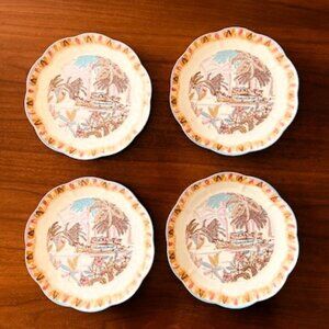 Anthropologie Vittoria Melamine Side Plates, Set of 4
